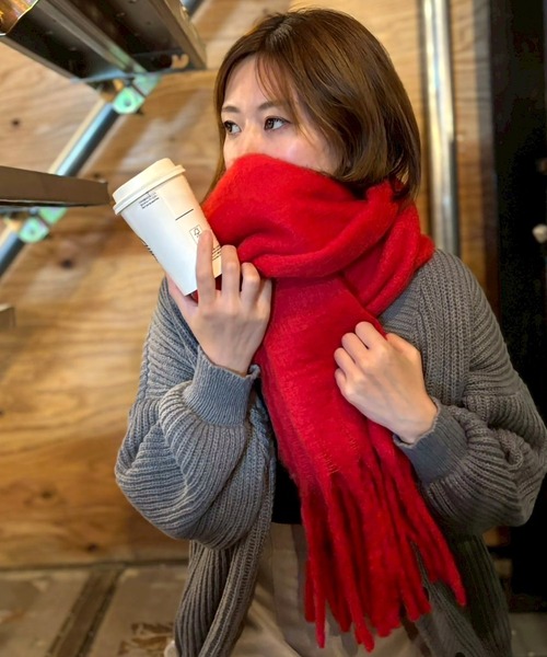 アーセナル マフラー 赤 ロゴ入り フリンジ付き アーセナル オリジナル