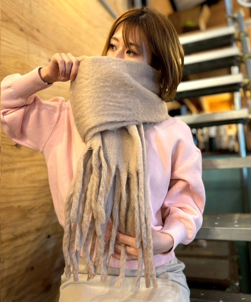 ARCADE（アーケード） マフラー ストール 大判 ボリュームフリンジ