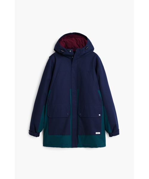 DIESEL フード付き バイカラー モッズコート L ディーゼル Desigual（デシグアル） モッズコート コート バイカラーパーカー