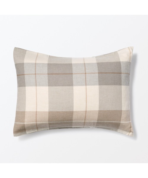 無印良品（MUJI） ベッド 寝具 綿フランネルまくらカバー43×63cm