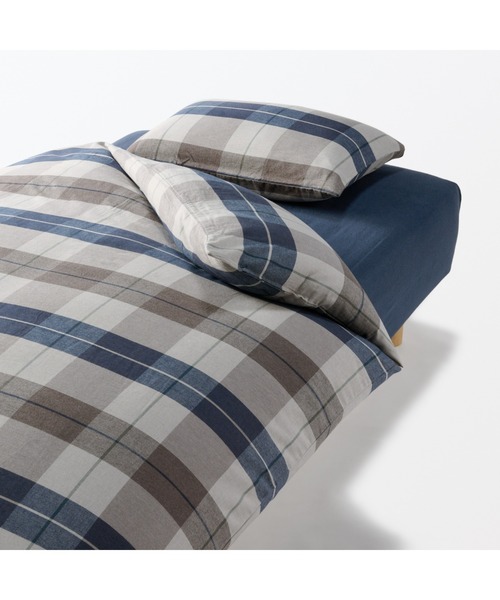 無印良品（MUJI） ベッド 寝具 綿フランネルまくらカバー43×63cm