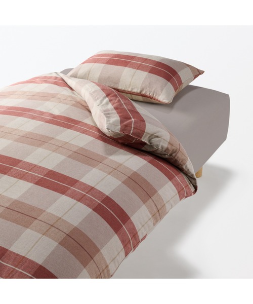 無印良品（MUJI） ベッド 寝具 綿フランネルまくらカバー43×63cm