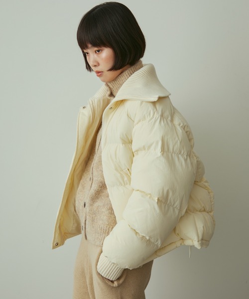 full/fill. ダウンコート ダウンジャケット rib collar pudding jacket
