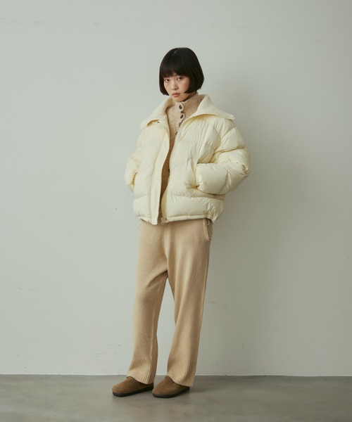 full/fill. ダウンコート ダウンジャケット rib collar pudding jacket