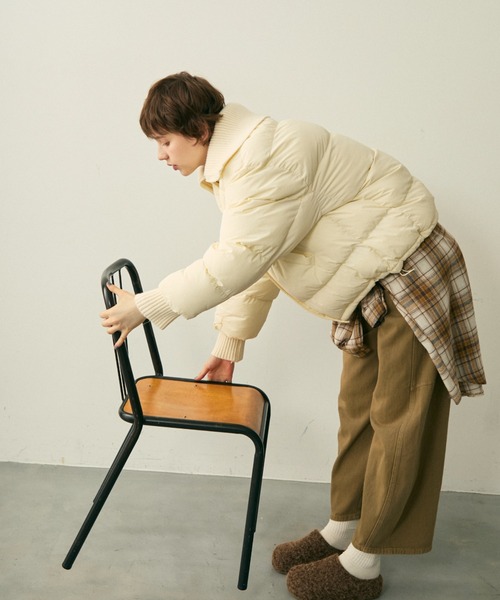 full/fill. ダウンコート ダウンジャケット rib collar pudding jacket full/fill. ダウンコート ダウンジャケット rib collar pudding jacket