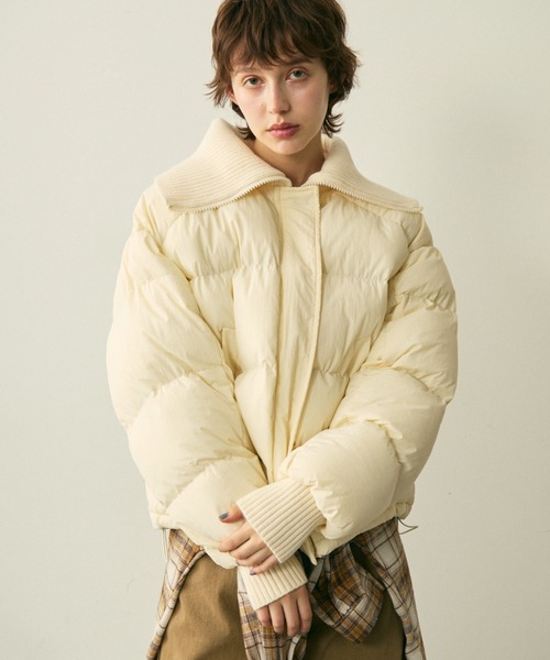 full/fill. ダウンコート ダウンジャケット rib collar pudding jacket