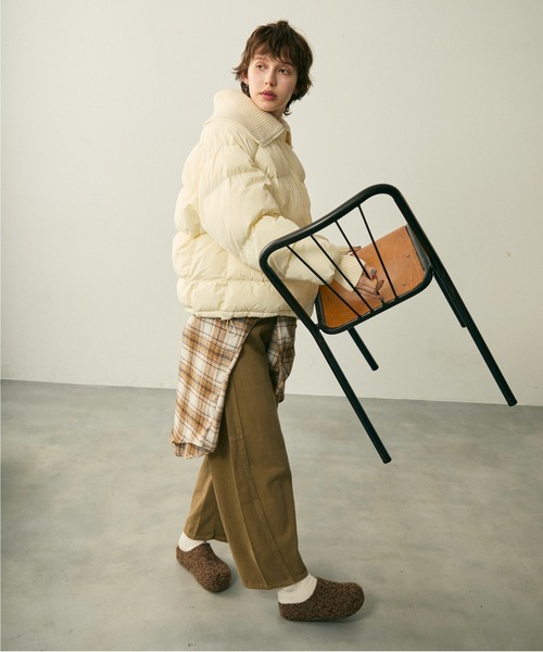 full/fill. ダウンコート ダウンジャケット rib collar pudding jacket