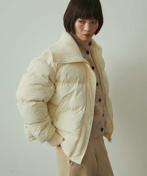 full/fill. ダウンコート ダウンジャケット rib collar pudding jacket