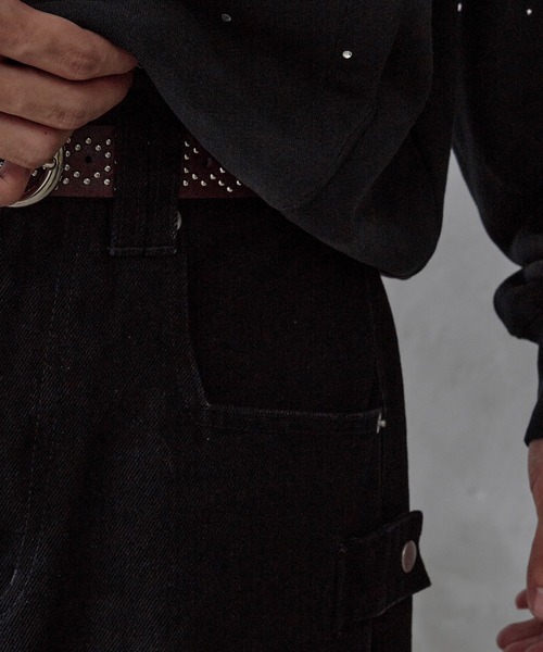ワイドパンツ ジーンズ SWEAT PANEL BAGGY PANTS/スウェットパネル 