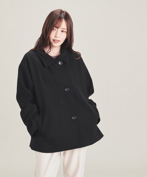 GLACIER lusso（グラシアルッソ） ステンカラーコート コート 「抗菌