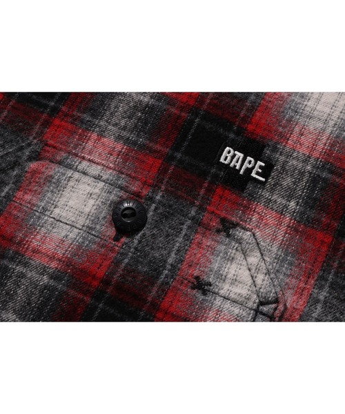 A BATHING APE（アベイシングエイプ） シャツ FLANNEL CHECK TACTICAL