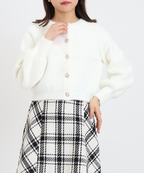 美品　BLACK COMMEdesGARÇONS ラメホワイトカーディガン 美品 BLACK COMMEdesGARÇONS ラメホワイトカーディガン