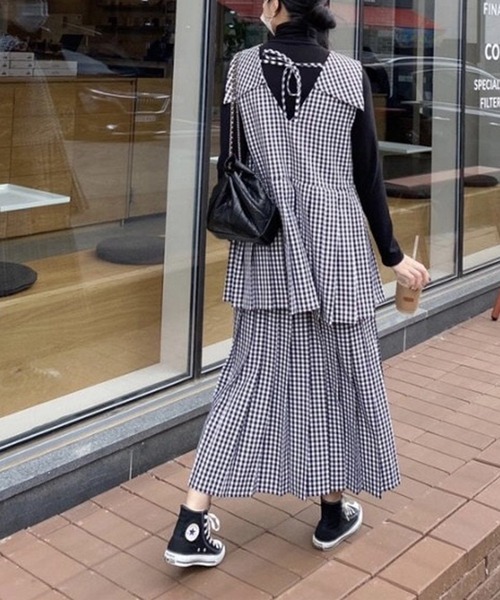 「Leja」 ノースリーブワンピース FREE グリーン レディース_画像3