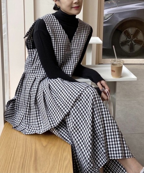 「Leja」 ノースリーブワンピース FREE グリーン レディース_画像5