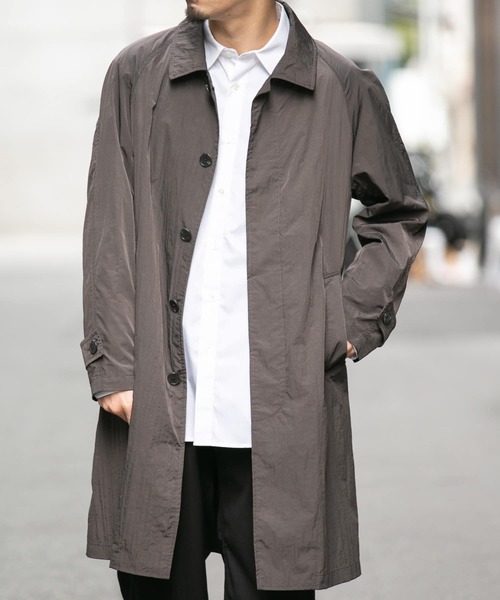 「URBAN RESEARCH ROSSO MEN」 ステンカラーコート LARGE チャコールグレー メンズ_画像2
