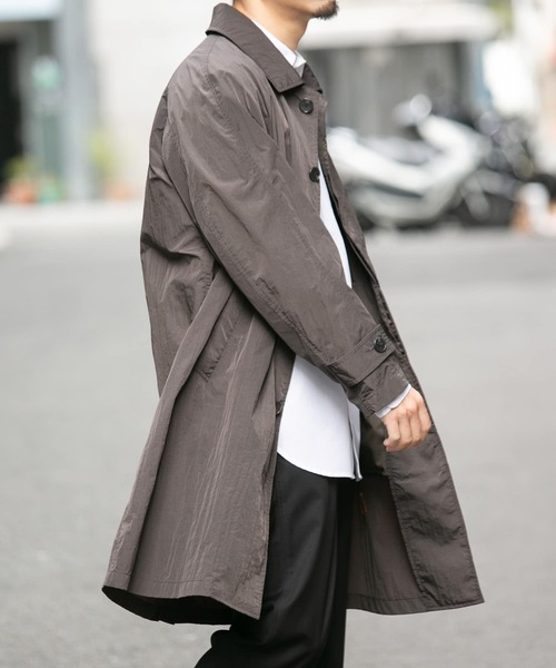 「URBAN RESEARCH ROSSO MEN」 ステンカラーコート LARGE チャコールグレー メンズ_画像4