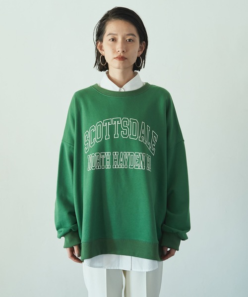 「LOUNGEDRESS」 スウェットカットソー FREE グリーン レディース_画像7