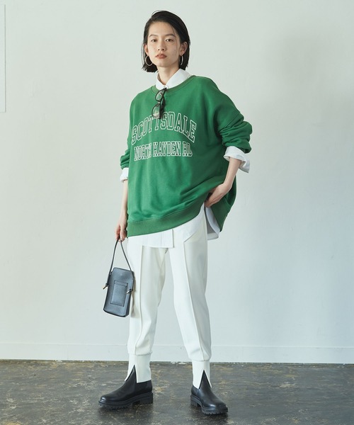 「LOUNGEDRESS」 スウェットカットソー FREE グリーン レディース_画像9