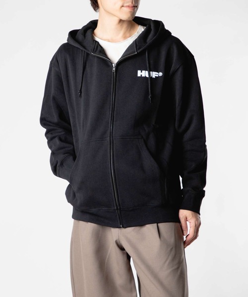 HUF（ハフ） パーカー HUF ALL CAPS F/Z HOODIE オールキャップス