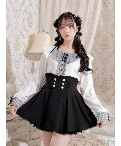 NOEMIE（ノエミー） tシャツ リボンストラップヨークフリルカットソー