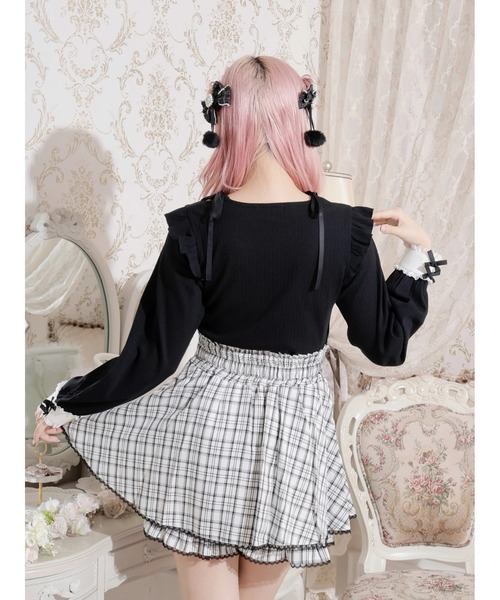 NOEMIE（ノエミー） tシャツ リボンストラップヨークフリルカットソー 
