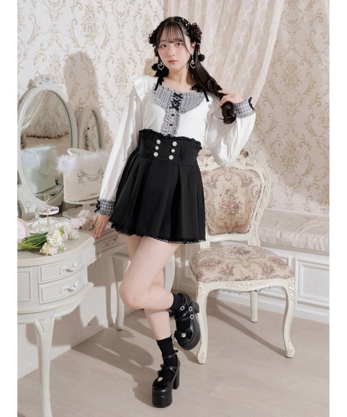 NOEMIE（ノエミー） tシャツ リボンストラップヨークフリルカットソー 