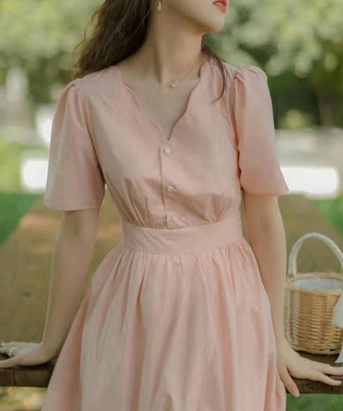 「Dream garden」 半袖ワンピース L オフホワイト レディース_画像2