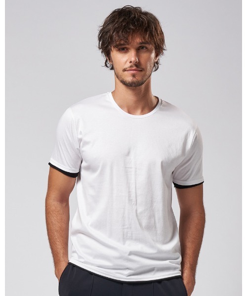 「wjk」 半袖Tシャツ MEDIUM ホワイト×ブラック メンズ_画像6