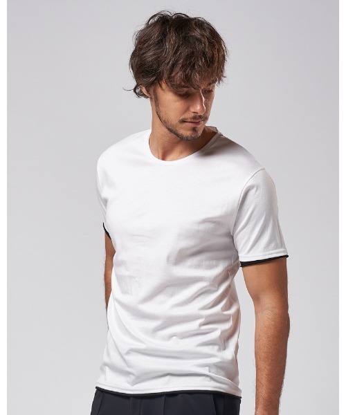 「wjk」 半袖Tシャツ MEDIUM ホワイト×ブラック メンズ_画像7