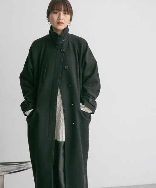 KBF（ケービーエフ） ステンカラーコート ONE ブラック レディース