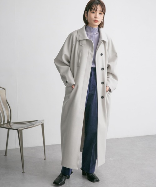 KBF（ケービーエフ） ステンカラーコート ONE ブラック レディース