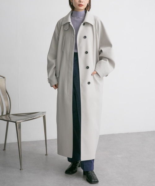 KBF（ケービーエフ） ステンカラーコート ONE ブラック レディース