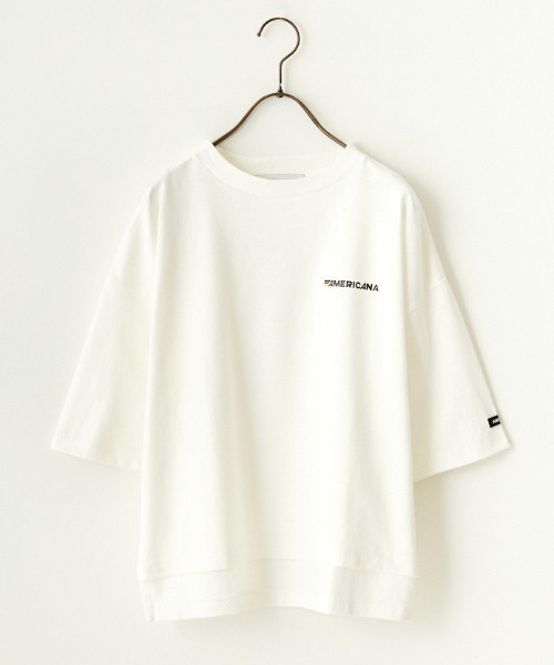 「AMERICANA」 7分袖カットソー F ホワイト レディース_画像2