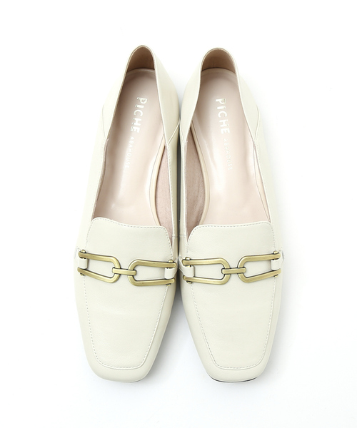 「PICHE ABAHOUSE」 シューズ 38 アイボリー レディース_画像9