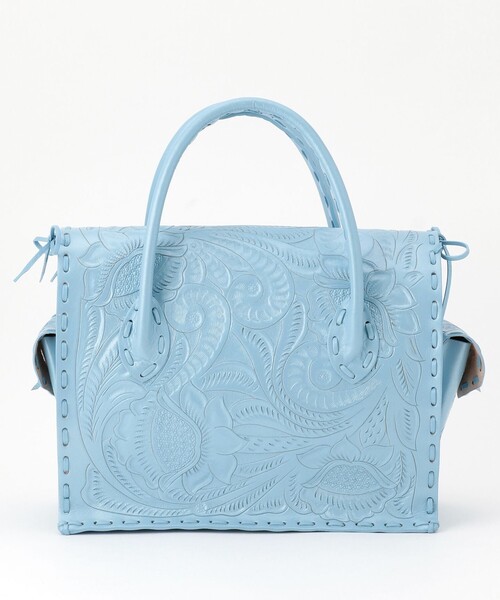 CARVING TRIBES ハンドバッグ FREE ブルー レディース : ZOZOTOWN