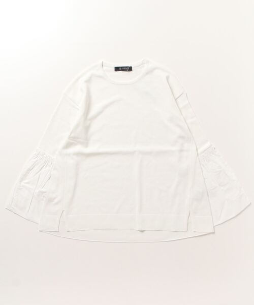 「NANO universe」 長袖ニット FREE オフホワイト レディース_画像2