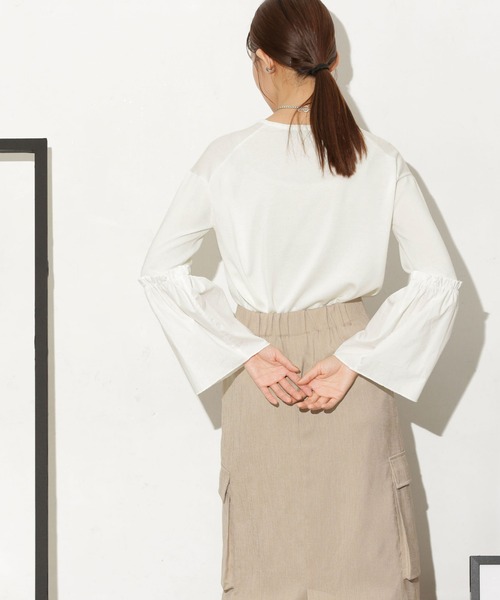 「NANO universe」 長袖ニット FREE オフホワイト レディース_画像4