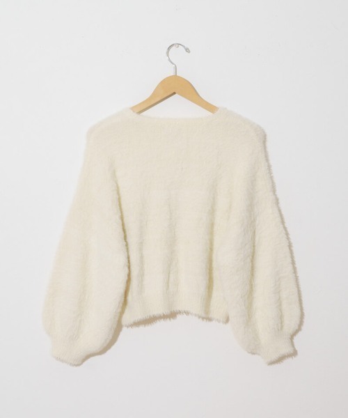 「flower」 長袖ニット FREE ネイビー レディース_画像7