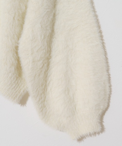 「flower」 長袖ニット FREE ネイビー レディース_画像8