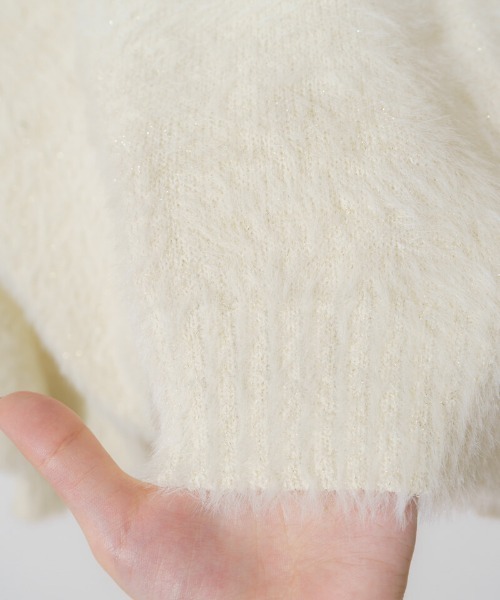 「flower」 長袖ニット FREE ネイビー レディース_画像10