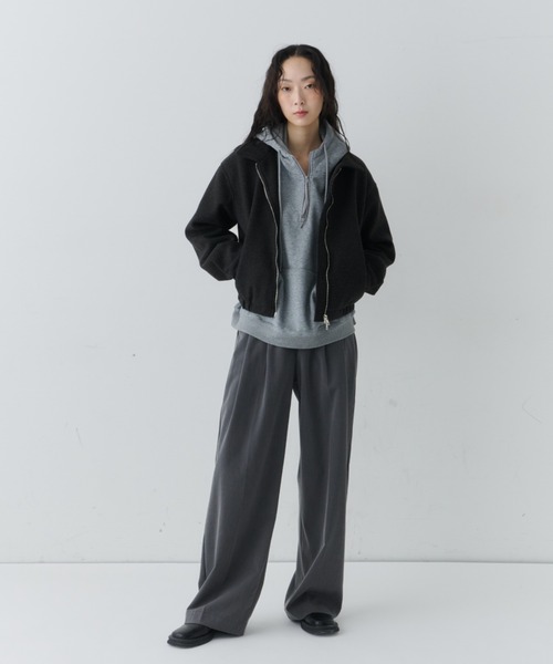NUJOH ブルゾン アウター Modern Zip Short Jacket / モダンジップ 