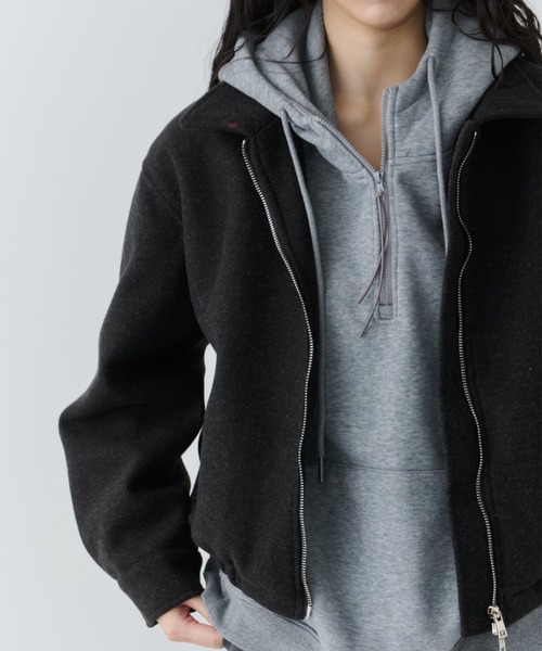 NUJOH ブルゾン アウター Modern Zip Short Jacket / モダンジップ 