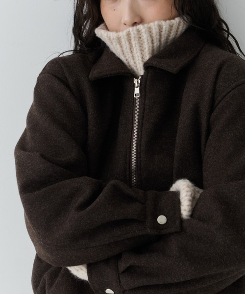 NUJOH ブルゾン アウター Modern Zip Short Jacket / モダンジップ 