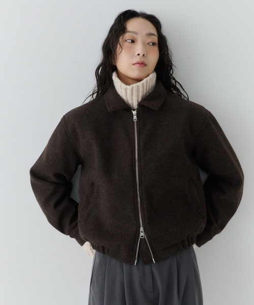 NUJOH ブルゾン アウター Modern Zip Short Jacket / モダンジップ 