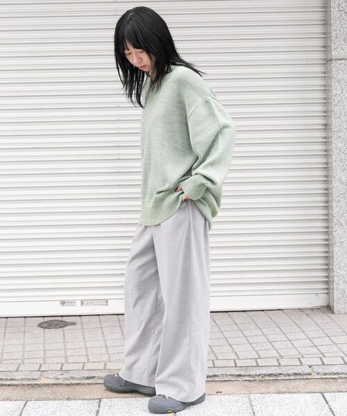 EKAL（エカル） パンツ ウールライクイージーワイドトラウザー