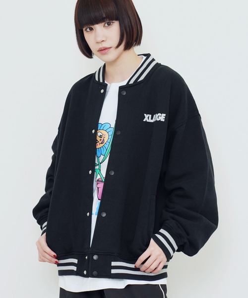 XLARGE（エクストラ ラージ） スタジャン LARGE ブラック メンズ