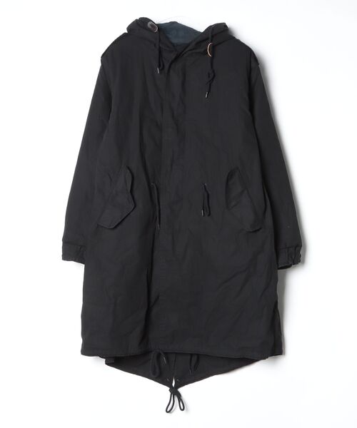 HOUSTON（ヒューストン） モッズコート - ブラック メンズ : ZOZOTOWN
