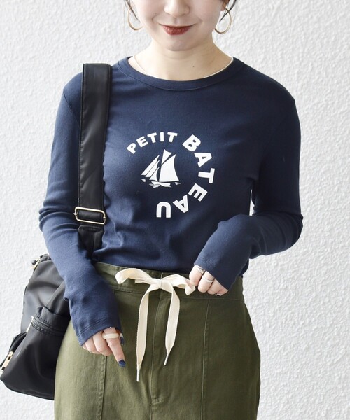 PETIT BATEAU（プチバトー） tシャツ 「SHIPS any別注」PETIT BATEAU