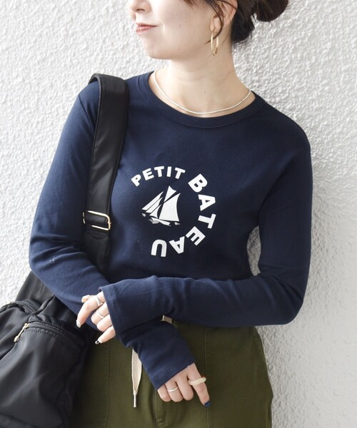 PETIT BATEAU（プチバトー） tシャツ 「SHIPS any別注」PETIT BATEAU