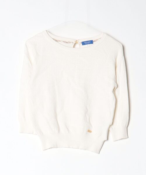 BLUE LABEL CRESTBRIDGE ホワイトセーター 38 BLUE LABEL CRESTBRIDGE（ブルーレーベルクレストブリッジ） 7分袖